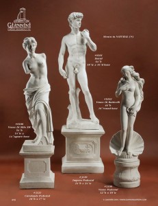 Classic garden Italian statuary