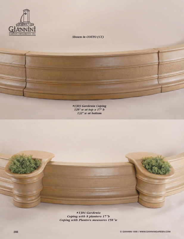Zoom in #1303 Gardenia Coping, #1304 Gardenia Coping with 8 Planters