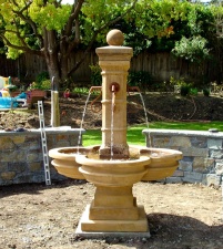 #1584 Grand Avignon Courtyard Fountain For Rustic Iron Spouts.jpg