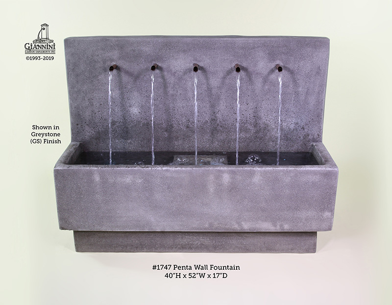 1747 Penta Wall Fountain
