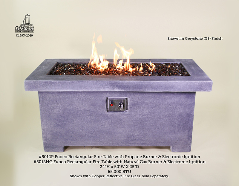 Zoom in 5012P Fuoco Rectangular Fire Table