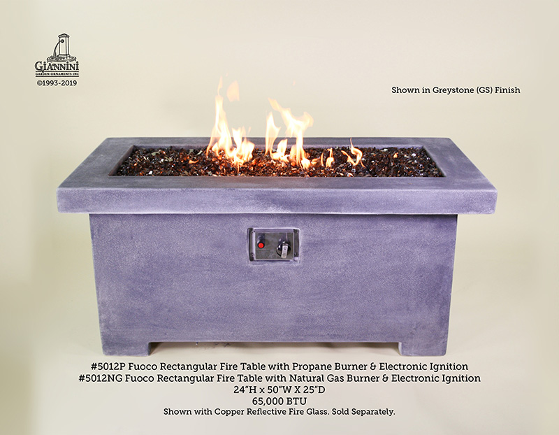 5012P Fuoco Rectangular Fire Table
