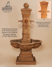 1584 Avignon Courtyard Fountain